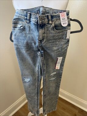 wonder nation Light Wash Distressed Kids Jeans